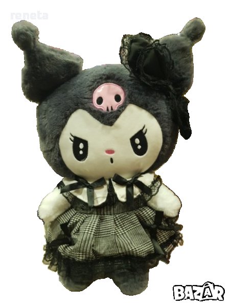 Играчка Kuromi,  Плюшена, Сиво, 38 см, снимка 1