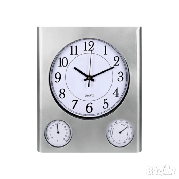 Стенен часовник с влагометър и термометър – 3 в 1 функционалност, снимка 1