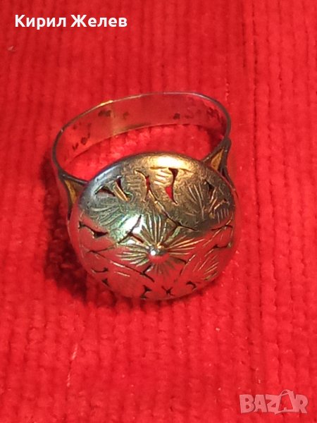 19 Век ФЛОРАЛЕН СРЕБЪРЕН ПРЪСТЕН РЪЧНО ОРНАМЕНТИРАН Висока ПРОБА СРЕБРО КНЯЖЕСТВО БЪЛГАРИЯ 35037, снимка 1