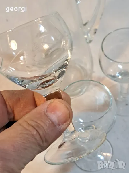 3 български гравирани чаши за ракия   20/3, снимка 1