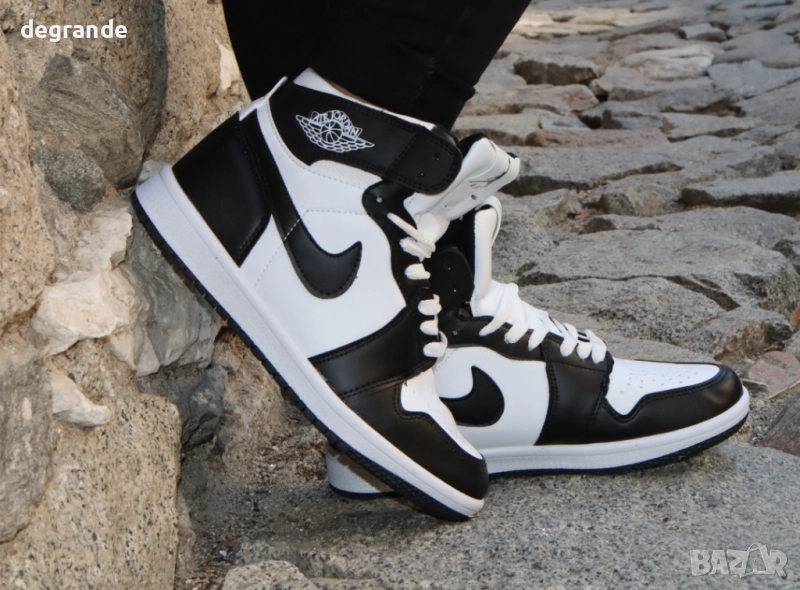 Bисоки Kецове Nike Jordan цвят-Бяло и черно , снимка 1