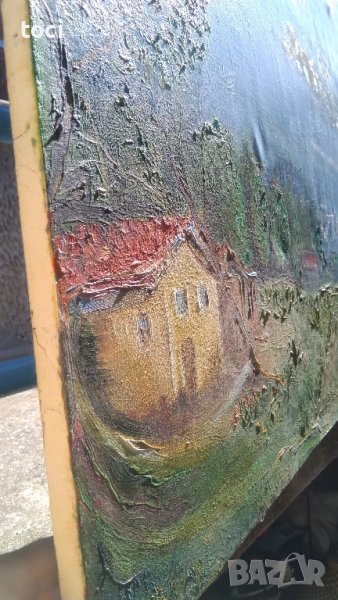 красива рисувана картина маслени бои върху платно подписана, снимка 1