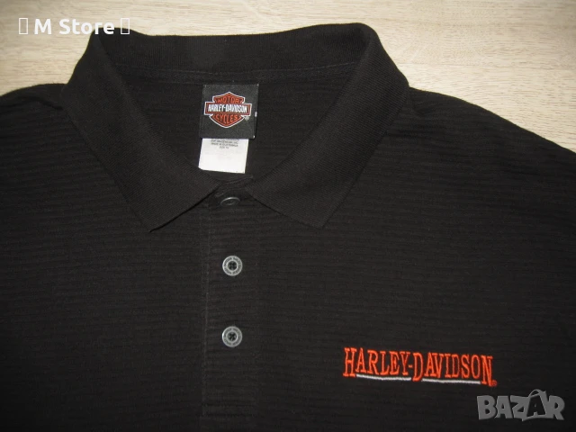 Harley Davidson мъжка тениска с яка XL размер, снимка 1