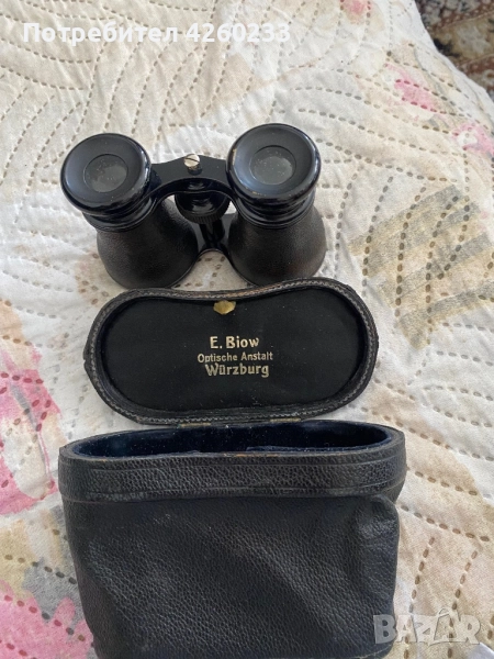 Бинокъл E. Biow – Optische Anstalt Würzburg, снимка 1