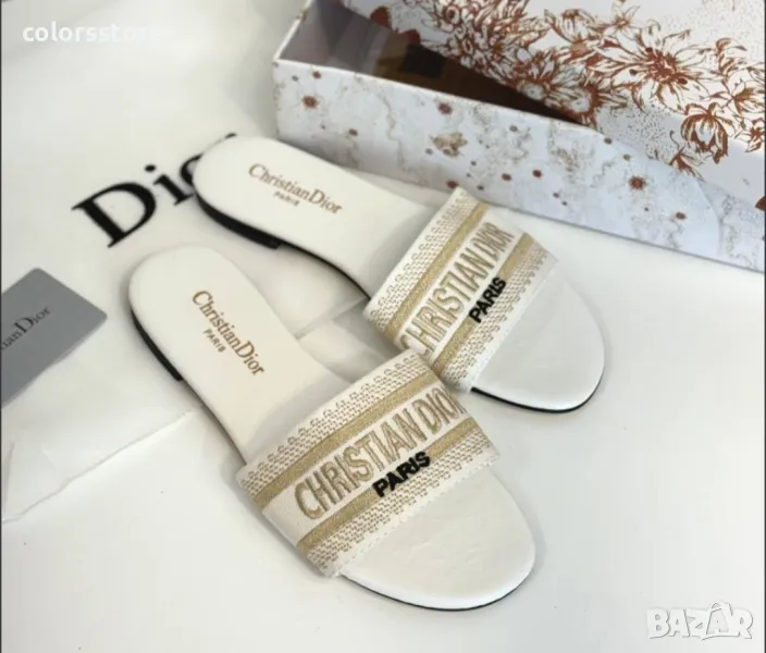 Дамски бели чехли Dior/VL73x, снимка 1