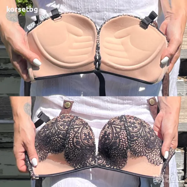 Луксозен Повдигащ и Събиращ Сутиен Бриджитка с Голяма Подплънка 3202, снимка 1