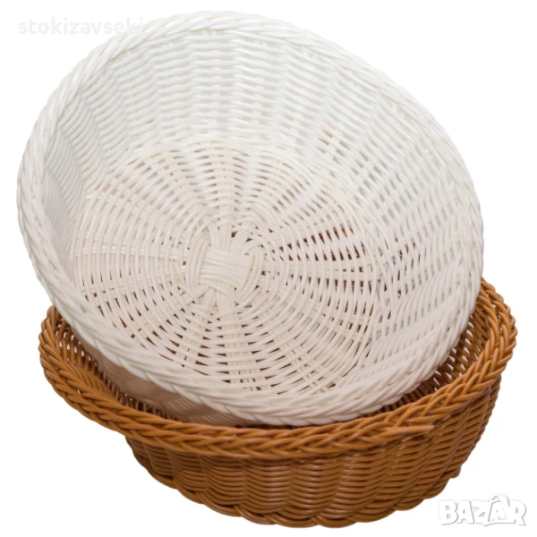 Плетен панер за съхранение, 2 цвята, снимка 1