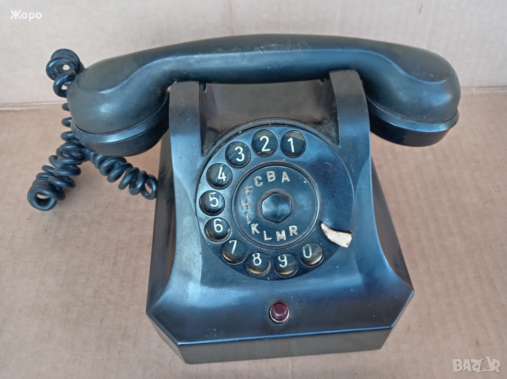 старинен бакелитов здрав телефон с шайба Гемания 30те, снимка 1