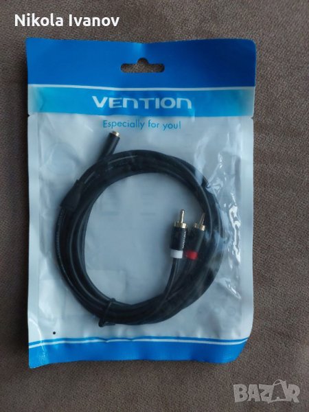 3.5mm Female to 2RCA Male Audio Cable 2M  / женски аудио кабел към рца / 2 метра , снимка 1