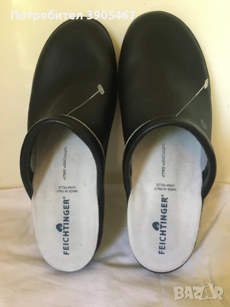 Мъжко, черно сабо, ест. кожа, MADE IN ITALI, № 45, снимка 1