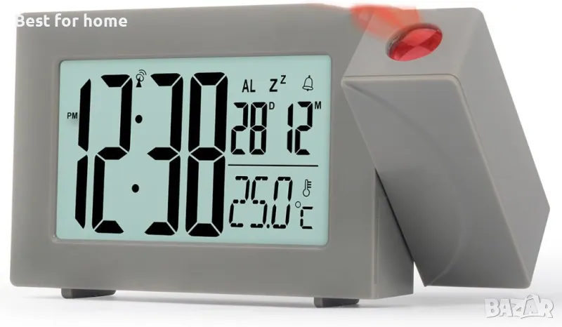Цифров прожекционен будилник за спалня, снимка 1
