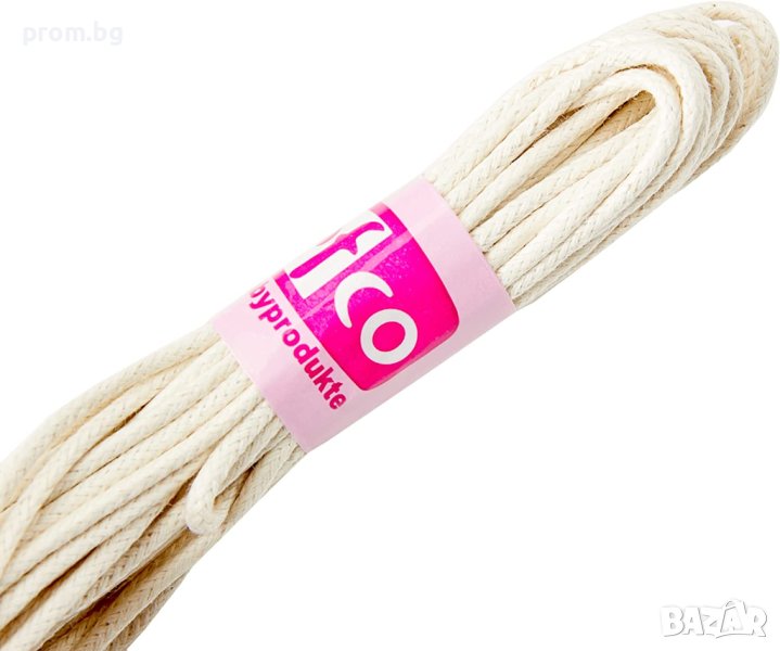 кожарски парафиниран памучен шнур, 2 мм, 6м, 2 модела, Германия, снимка 1