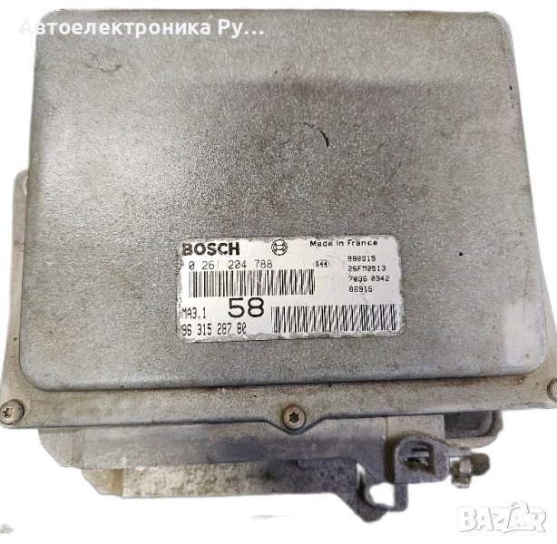 компютър CITROEN SAXO PEUGEOT 106 1.1 BOSCH, 0261204788, 0 261 204 788, 9631528780, 96 315 287 80, снимка 1