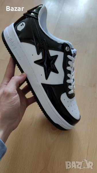Black Bape Sta Metalic Нови Мъжки Обувки Маратонки Кецове Размер 43 Номер 27.5см Стелка черни обувки, снимка 1