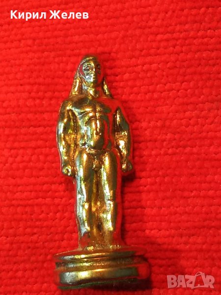 СТАРА ФИГУРКА ОЛОВНО ВОЙНИЧЕ ЕГИПЕТ с ПОЗЛАТА РЯДКО за КОЛЕКЦИЯ ФИГУРА от ШАХ 27396, снимка 1