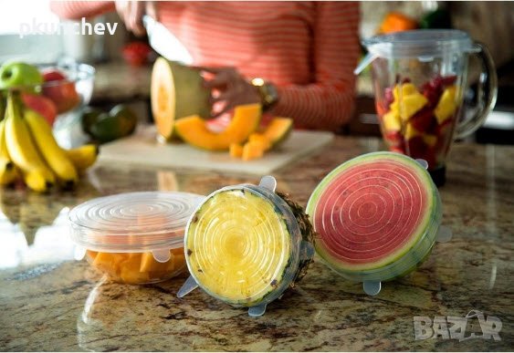 Силиконови капаци за съдове - комплект 6бр., снимка 1