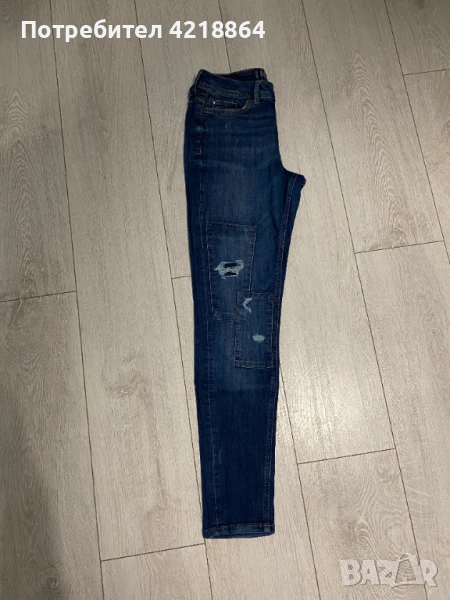 Дънки M&S indigo- С кръпки, снимка 1