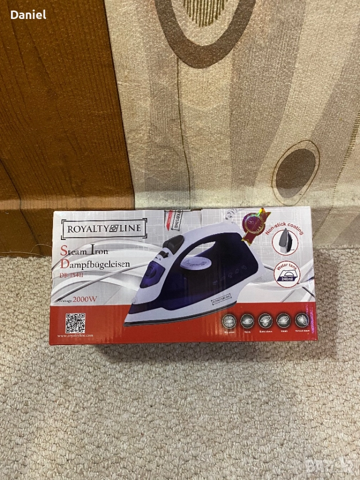 Ютия Royalty Line DB-15411 – 2000W, Керамична плоча, Пара и Спрей – Нова, снимка 1