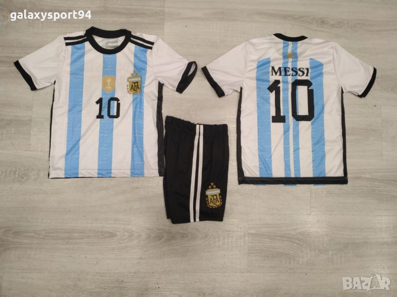 Аржентина Лео Меси Детски екип с чорапи и шапка Меси 72, снимка 1