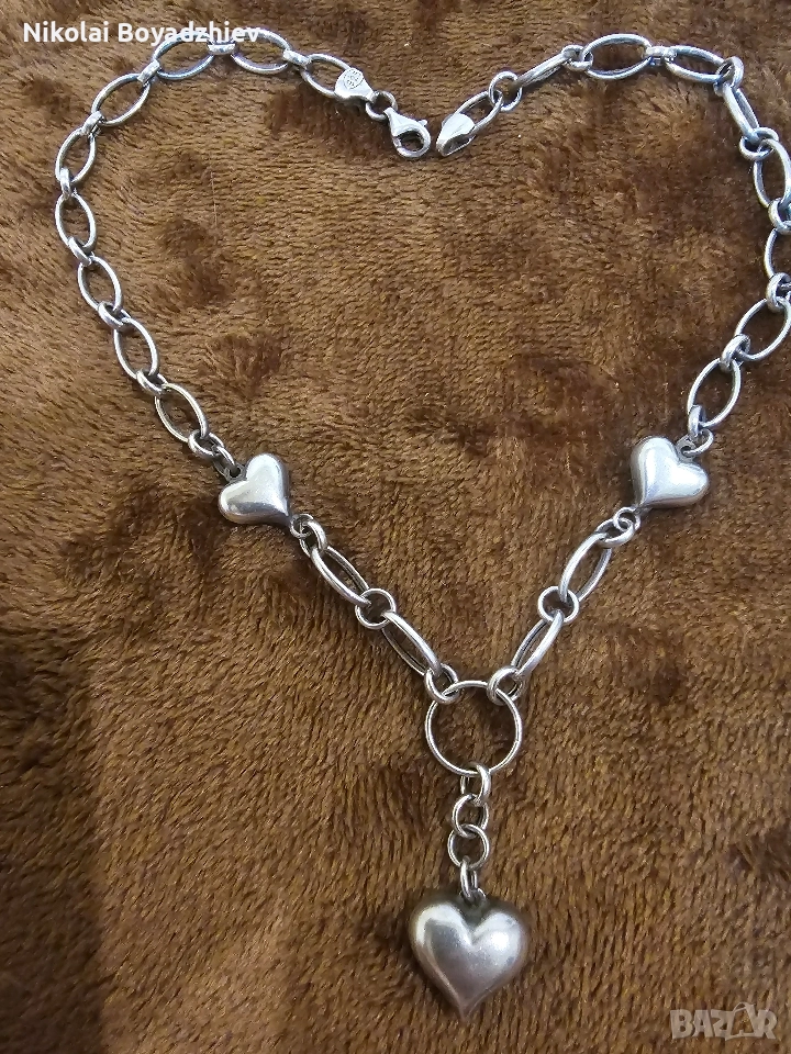 Сребърно дамско бижу, снимка 1