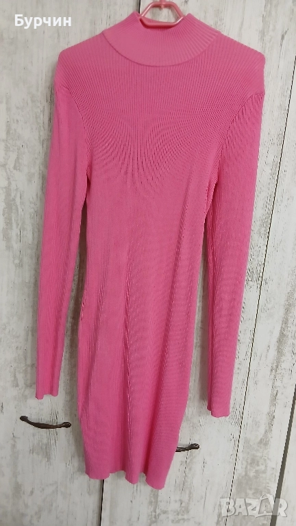 Розова рокля размер L, снимка 1