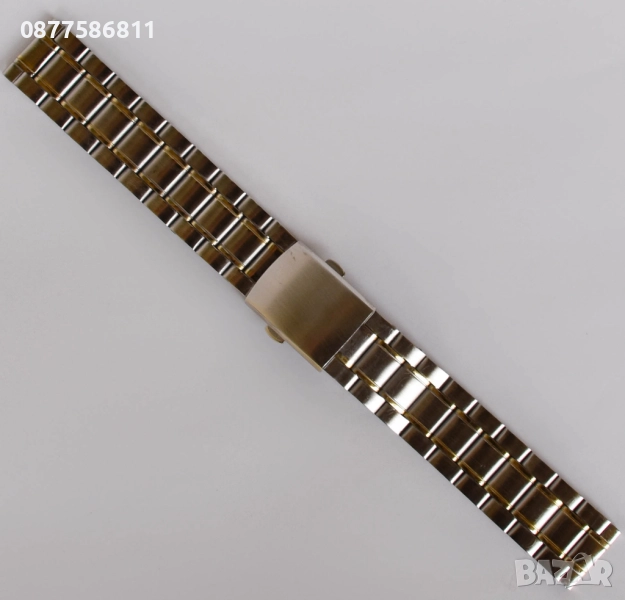 НОВА БИКОЛОРНА ЗЛАТИСТА И СРЕБРИСТА  ВЕРИЖКА ЗА ЧАСОВНИК. ЖЪЛТА и БЯЛА СТОМАНЕНА ВЕРИЖКА.VERIJKA, снимка 1