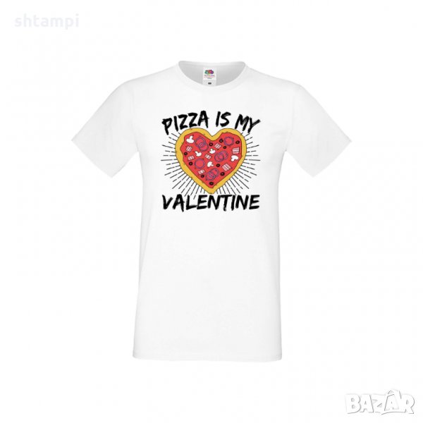 Мъжка тениска Свети Валентин Pizza Is My Valentine, снимка 1