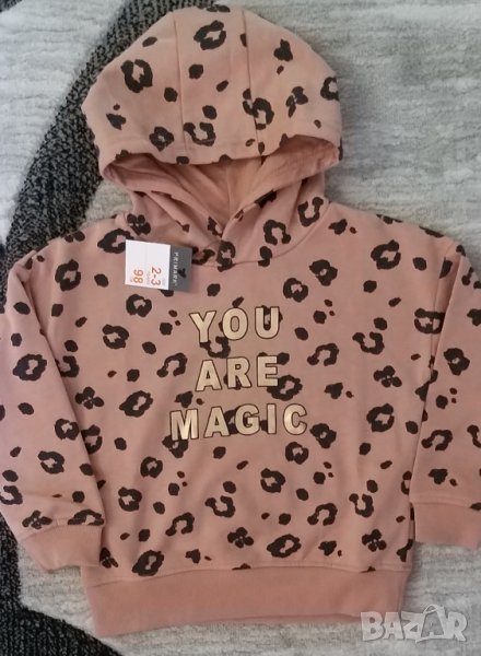 Блузa дълъг ръкав вата с качулка и 2бр клинчета , снимка 1