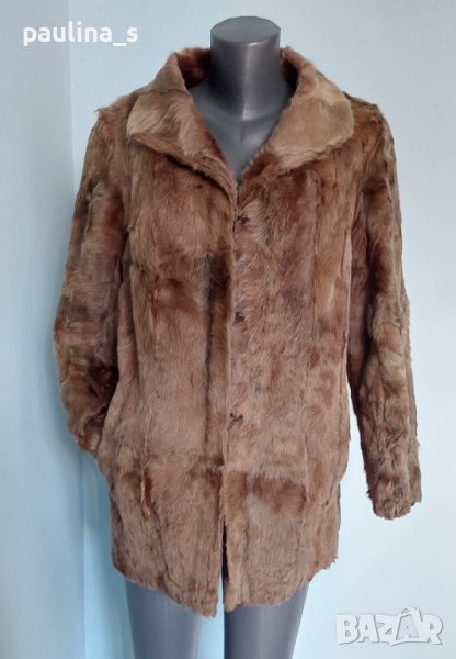 Винтидж / Ретро палто от естествена кожа с косъм , снимка 1