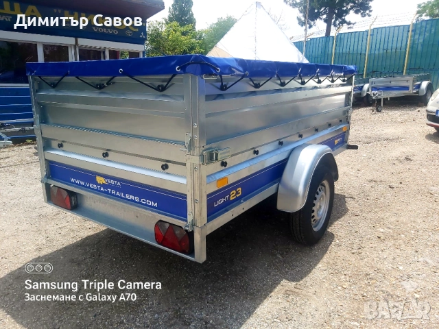 Туристическо, самосвално ремарке VESTA LIGHT 23 с допълнителни канати и плосък брезент, снимка 3 - Ремаркета - 53392944
