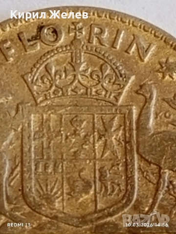 Сребърна монета 2 шилинга 1947г. Австралия Крал Джордж шести 46902, снимка 2 - Нумизматика и бонистика - 53782293