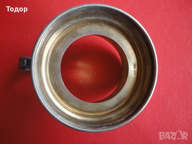 Руски сребърен подстакан чаша емайл позлата 916, снимка 5 - Колекции - 38740795