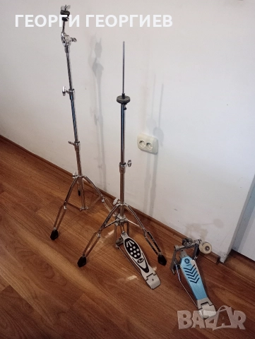 Продавам барабани,стойки и педал за каса