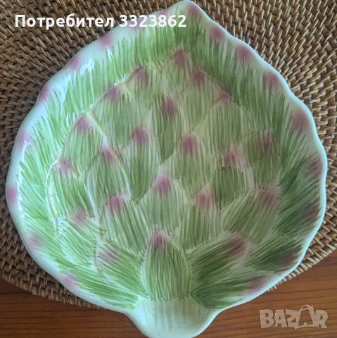 Английска керамична купа Артишок , снимка 2 - Прибори за хранене, готвене и сервиране - 55935679