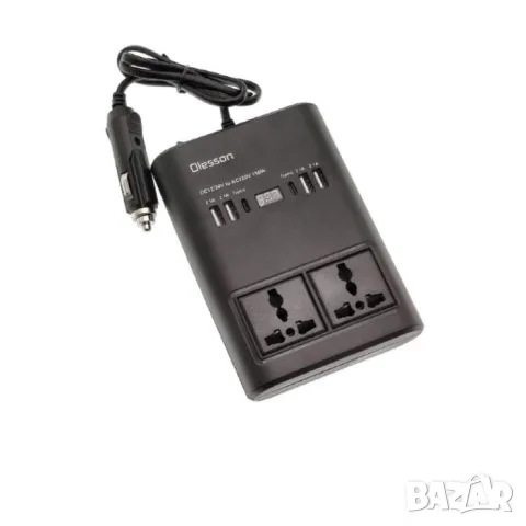 Автомобилен инвертор 12V и 24V към 220V 150W с два контакта, снимка 2 - Аксесоари и консумативи - 55862135