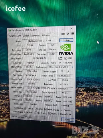 Gigabyte GTX 760 видеокарта, снимка 4 - Видеокарти - 51156271