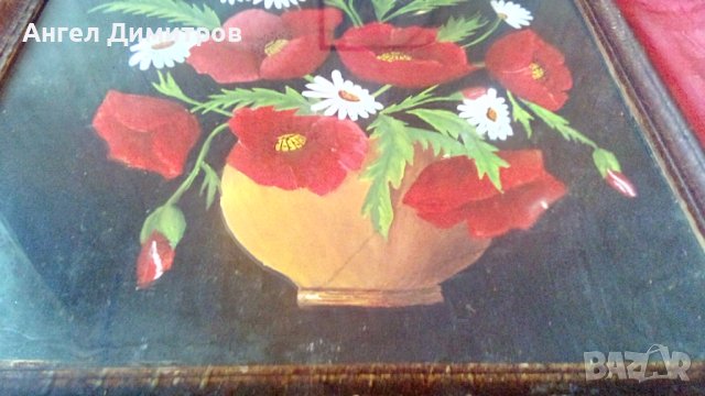 Стара картина смесена техника , снимка 4 - Картини - 41470634