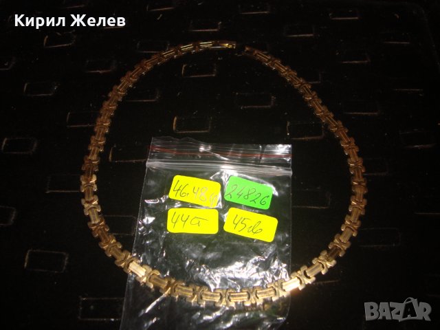 ДЕБЕЛО ПОЗЛАТЕН ВИНТИДЖ УНИСЕКС МОДЕЛ ЛАНЕЦ РЯДКА ПЛЕТКА ЗДРАВ ОТЛИЧЕН СТИЛЕН ЮВЕЛИРНА РАБОТА 24826, снимка 5 - Колиета, медальони, синджири - 34339513