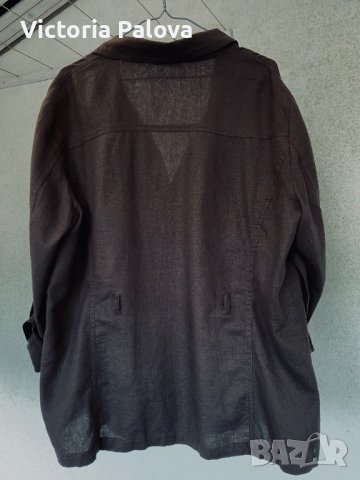 Модерно яке лен с вискоза цвят кафе,Германия, снимка 5 - Якета - 40314760