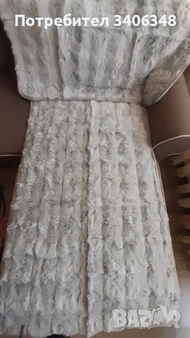 2 броя пухкави покривала  за диван. , снимка 4 - Покривки за легло - 47798606