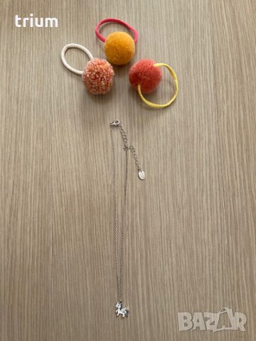 Прекрасно детско герданче с еднорог Accessories UK и подарък ластици с помпони, снимка 2 - Други - 35743910