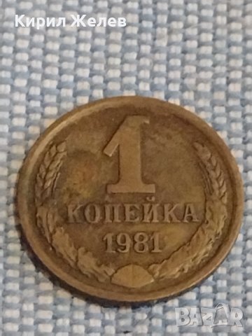 Две монети 1 копейка 1981г. / 10 копейки 1988г. СССР стари редки за КОЛЕКЦИОНЕРИ 39329, снимка 3 - Нумизматика и бонистика - 44270287