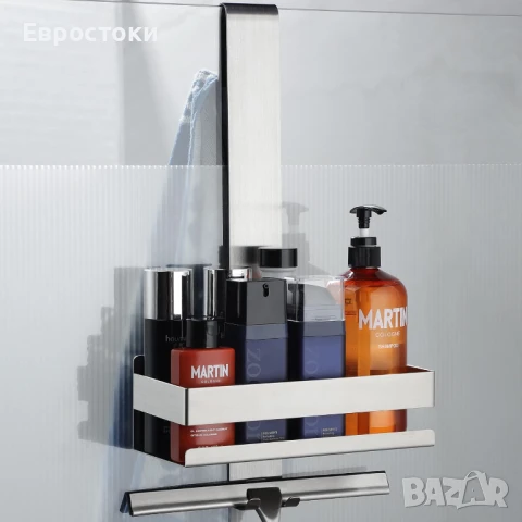 Cooeco Душ рафт за окачване без пробиване, кошница за шампоан за стъклен душ 