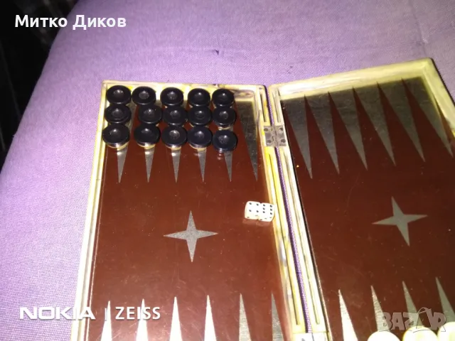 Магнитна туристическа табла 190х98мм затворена отлична, снимка 2 - Шах и табла - 48000335