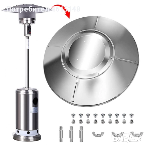 Външен газов отоплител, 13kW, гъба, инокс, снимка 4 - Отоплителни печки - 51984161