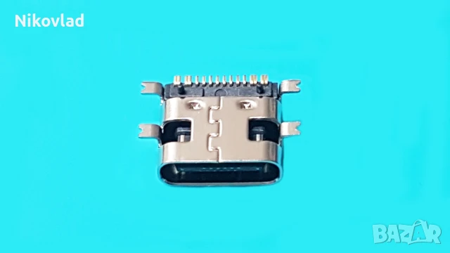 Букса (конектор) Type C USB 3.1 хоризонтална 16 pin, снимка 2 - Резервни части за телефони - 50753939