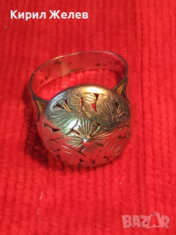 19 Век ФЛОРАЛЕН СРЕБЪРЕН ПРЪСТЕН РЪЧНО ОРНАМЕНТИРАН Висока ПРОБА СРЕБРО КНЯЖЕСТВО БЪЛГАРИЯ 35037