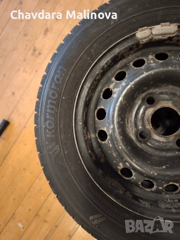 Железни джанти 13 цола с гуми Kormoran 175/70 R13, снимка 3 - Гуми и джанти - 51721409