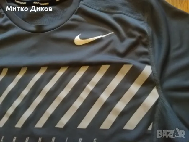 Тениска маркова на Найк размер Л сива отлична, снимка 3 - Тениски - 49156909