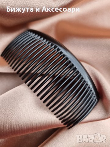 Черен силиконов гребен-шнола за коса, снимка 1